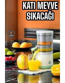 Meyve Sıkacağı USB Şarjlı Taşınabilir Çift Bıçaklı Güvenlik Kilidi