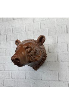 Ayı Başı Duvar Dekoru Modern Asılabilir Heykel 25x19 cm