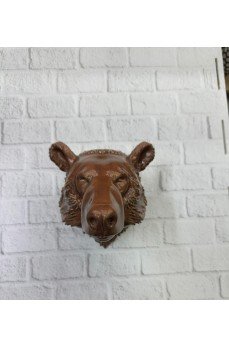 Dekoratif Ayı Duvar Heykeli Asılabilir Hediyelik 25x19 cm