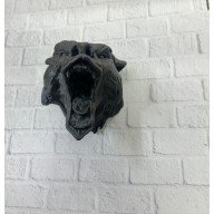 Dekoratif Siyah Ayı Duvar Heykeli Asılabilir Hediyelik 25x19 cm