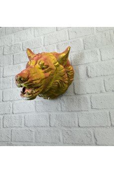 Gold Kurt Duvar Aksesuarı Asılabilir 3D Dekoratif Heykel 25x19 cm