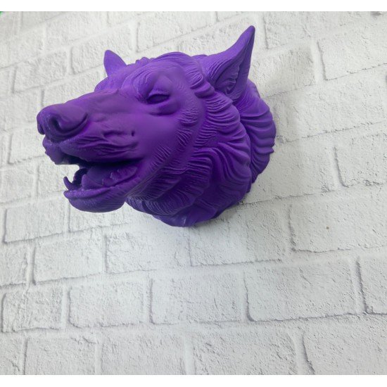 Mor Kurt Figürü Duvar Aksesuarı