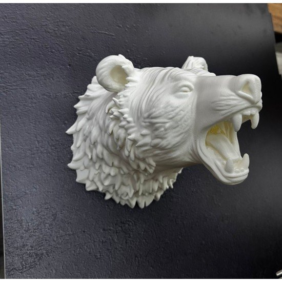 Dekoratif Beyaz Ayı Duvar Heykeli Asılabilir Hediyelik 25x19 cm