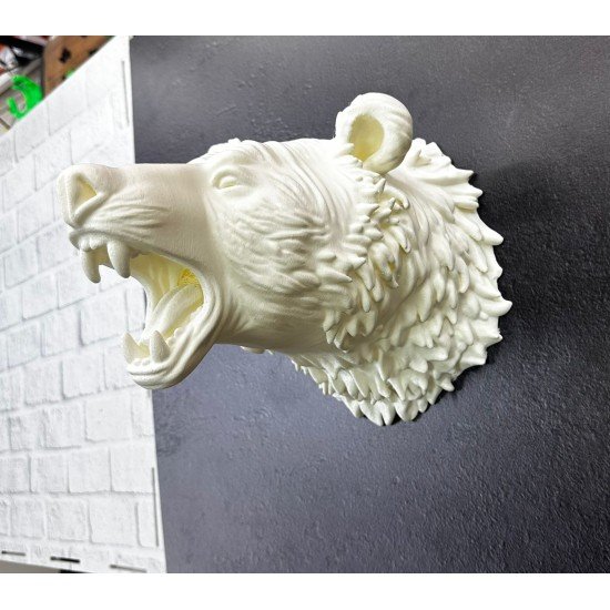 Dekoratif Beyaz Ayı Duvar Heykeli Asılabilir Hediyelik 25x19 cm