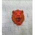 Gold Red Aslan Başı Duvar Aksesuarı