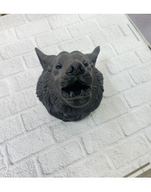 Dekoratif Asılabilir Siyah Ayı Başı 3D Duvar Heykeli 25x19 cm