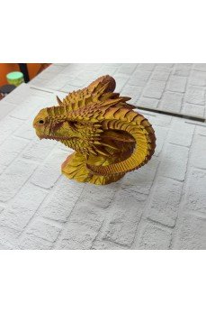 Asil Tasarım Gold–Red Ejderha Heykeli Hediyelik Fantastik Dekor