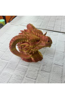 Dekoratif Gold Ejderha Heykeli Koleksiyonluk Fantastik Tasarım