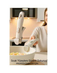 Profesyonel Kıskaçlı Tencere Tava Tutucu – Isıya Dayanıklı, Güvenli Kavrama