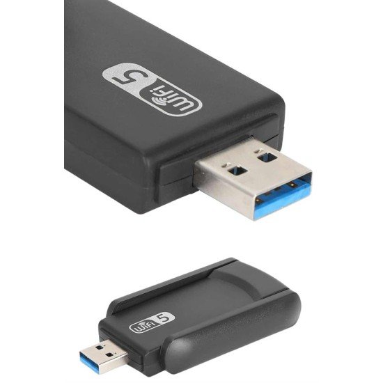 Wifi Adaptörü Bt5.0 Wifi 2'si Bir Arada Çift Bantlı Çift Anten Wifi Adaptörü Bt5.0 Wifi 2'si Bir Arada Çift Bantlı Çift Anten
