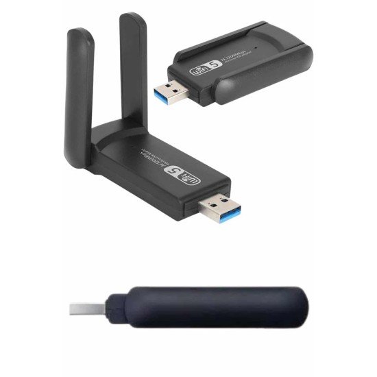 Wifi Alıcı Dual Band Usb 3.0 Adaptör Kablosuz Windows 7/8/10/11