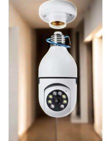 Wifi Kamera Duylu Ampul Görünümlü 360 Derece Dönebilen Ev Kamerası