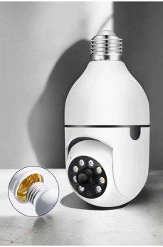 Wifi Kamera Duylu Ampul Görünümlü 360 Derece Dönebilen Ev Kamerası