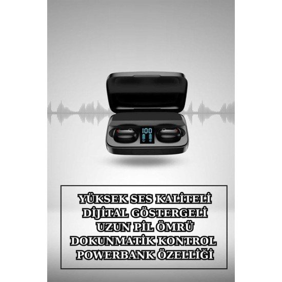 Wireless Şarjlı Pembe Akıllı Saat ve Kablosuz Bluetooth Kulaklık Dokunmatik Kontrol