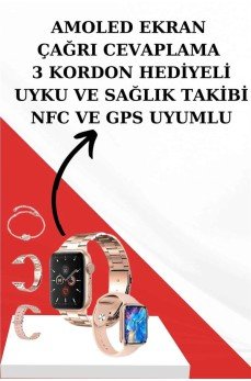 Wireless Şarjlı Pembe Akıllı Saat ve Kablosuz Bluetooth Kulaklık Dokunmatik Kontrol Wireless Şarjlı Pembe Akıllı Saat ve Kablosuz Bluetooth Kulaklık Dokunmatik Kontrol