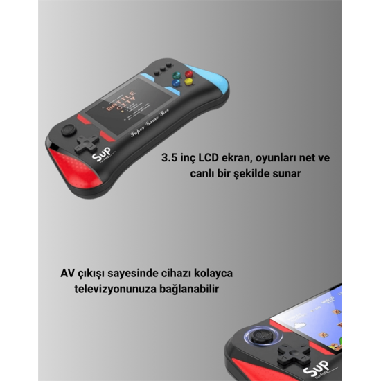 X7M Vintage 3.5 İnç 500’ü 1 Arada Klasik Oyun Konsolu