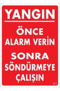 Yangın Nasıl Söndürülür Uyarı Levhası 25x35 KOD:869