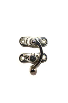 Yay Gözü, Ahşap Kutu Klipsi - Küçük 28x33 mm, Nikel, 100 Adet