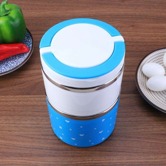 Yemek Termosu 2li Tutacaklı Sefer Tası - Hiper 2 Katlı Yemek Termos Yemek Termosu 2li Tutacaklı Sefer Tası - Hiper 2 Katlı Yemek Termos