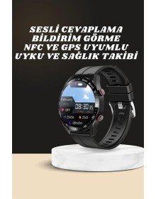 Yeni Model Akıllı Saat GPS Uyumlu Uyku ve Sağlık Takibi Sesli Görüşme