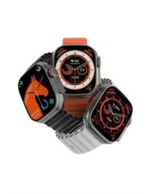 Yeni Model Akıllı Saat Ultra Smart Watch Gümüş Kasa 45mm Titreşim