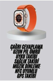 Yeni Nesil Akıllı Saat Uyku ve Sağlık Takibi Titeşimli Sesli Arama Mesaj ve Bildirim Görme