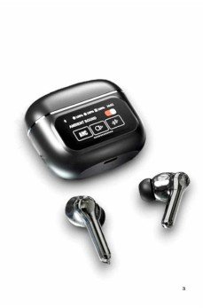 Yeni Nesil ANC Özellikli Çağrı Cevaplayan Dokunmatik Ekranlı Bluetooth Kulaklık Siyah