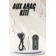 Yeni Nesil Bluetooth Aux Araç Kiti Siyah TV Tablet Telefon Araç Araba