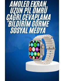Yeni Nesil Bluetooth Bağlantılı Akıllı Saat Sosyal Medya Girişli Uyku Takibi