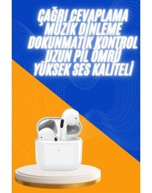 Yeni Nesil Bluetooth Kulaklık Beyaz Çağrı Cevaplayabilen Kablosuz