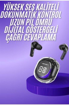 Yeni Nesil Bluetooth Kulaklık Dijital Göstergeli  Dokunmatik 5.3 Kablosuz