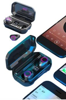 Yeni Nesil Bluetooth Kulaklık Uzun Pil Ömrü El Fenerli Dijital Şarj Göstergeli