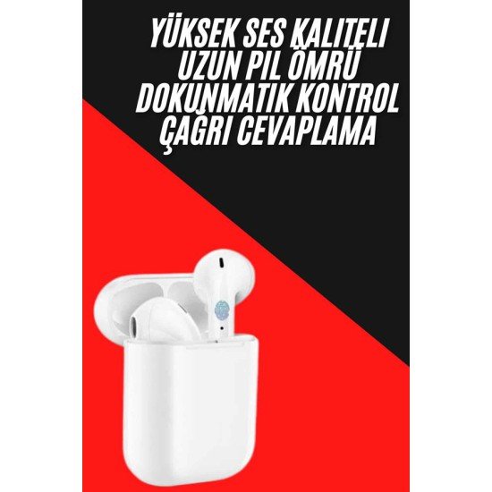 Yeni Nesil Çift Mikrofonlu Dokunmatik Kablosuz Bluetooth Kulaklık