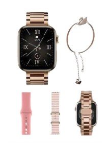 Yeni Nesil Kadın Akıllı Saat Rose Gold Android ve İos Uyumlu