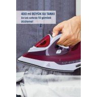 Yeni Nesil Kırmızı Buharlı Ütü 2200 Watt Seramik Tabanlı Yüksek Buhar Gücü Yeni Nesil Kırmızı Buharlı Ütü 2200 Watt Seramik Tabanlı Yüksek Buhar Gücü