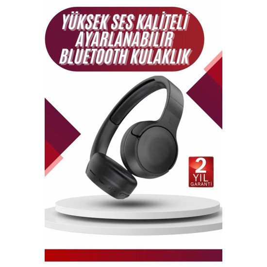 Yeni Nesil Kulak Üstü Bluetooth Kulaklık Type-C Girişli Yüksek Ses Kaliteli