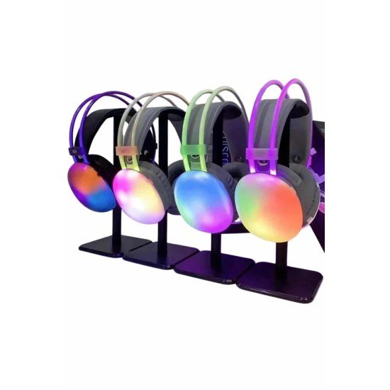 Yeni Nesil Kulak Üstü Kablosuz Uzun Ömürlü RGB Işıklı Bluetooth Kulaklık Yeni Nesil Kulak Üstü Kablosuz Uzun Ömürlü RGB Işıklı Bluetooth Kulaklık