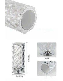 Yeni Nesil Modern Kristal Masa ve Gece Lambası Dokunmatik Renk Değiştirebilen