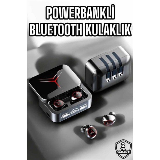 Yeni Nesil Powerbankli Bluetooth Bağlantılı Kablosuz Kulaklık Yeni Nesil Powerbankli Bluetooth Bağlantılı Kablosuz Kulaklık