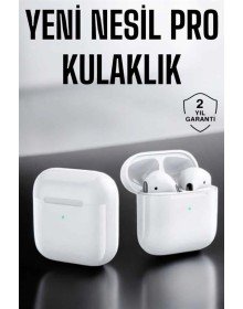 Yeni Nesil Pro Bluetooth Kulaklık Uzun Pil Ömrü Beyaz