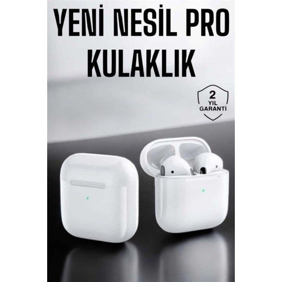 Yeni Nesil Pro Bluetooth Kulaklık Uzun Pil Ömrü Beyaz
