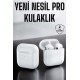 Yeni Nesil Pro Bluetooth Kulaklık Uzun Pil Ömrü Beyaz