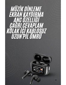 Yeni Nesil Pro Ekranlı Bluetooth Kulaklık 5.0 Bluetooth