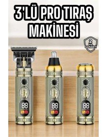 Yeni Nesil Tıraş Makinesi Pro 3 Başlıklı Dijital Göstergeli