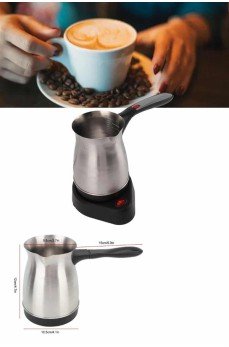 Yeni Nesil Türk Kahve Makinesi Cezvesi Siyah Gri Kablolu Pratik