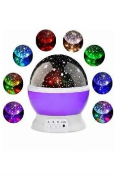 Yıldız Görünümlü Gece Lambası Renkli Masa Lambası Gökyüzü Projeksiyon