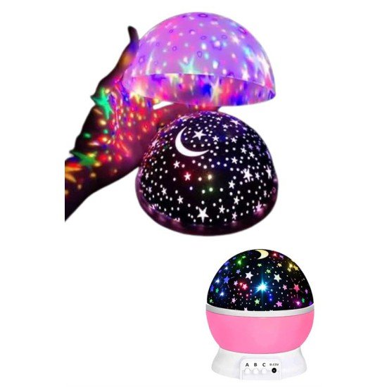 Yıldızlı Gece Lambası Mor Projeksiyon Görünümlü Masa Lambası Renk Değiştirebilen Yıldızlı Gece Lambası Mor Projeksiyon Görünümlü Masa Lambası Renk Değiştirebilen