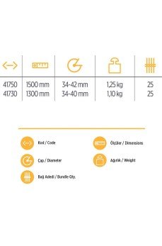 YKS 41750 Eğik Kürek Sapı 1,5 Metre YKS 41750 Eğik Kürek Sapı 1,5 Metre