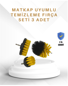 Yüksek Devirde Etkili Temizlik Sağlayan Matkap Ucu Fırça Seti