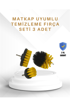 Yüksek Devirde Etkili Temizlik Sağlayan Matkap Ucu Fırça Seti